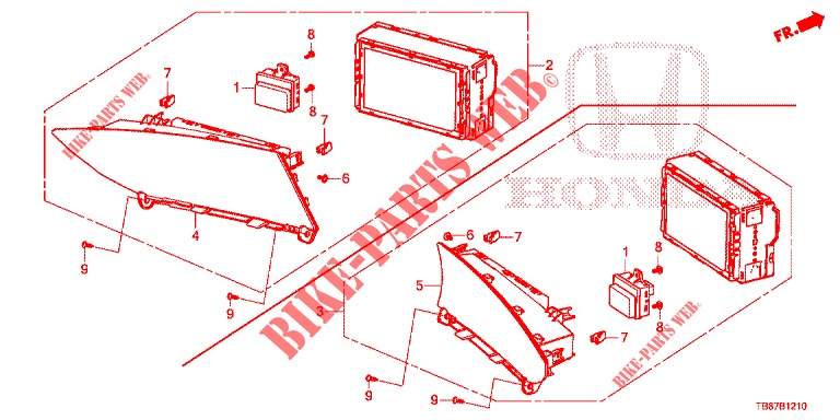 CENTER DISPLAY  for Honda CIVIC TOURER DIESEL 1.6 EXGT 5 Doors 6 speed manual 2014