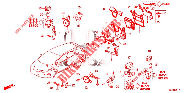 CONTROL UNIT (COMPARTIMENT MOTEUR) (1) (DIESEL) for Honda CIVIC TOURER DIESEL 1.6 EXGT 5 Doors 6 speed manual 2014