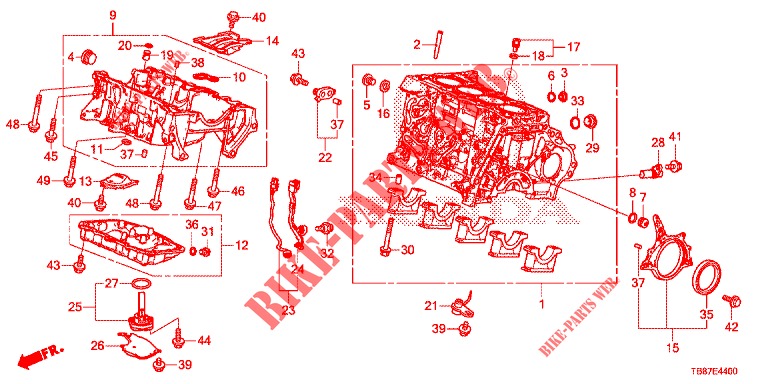 CYLINDER BLOCK/OIL PAN (DIESEL) for Honda CIVIC TOURER DIESEL 1.6 EXGT 5 Doors 6 speed manual 2014
