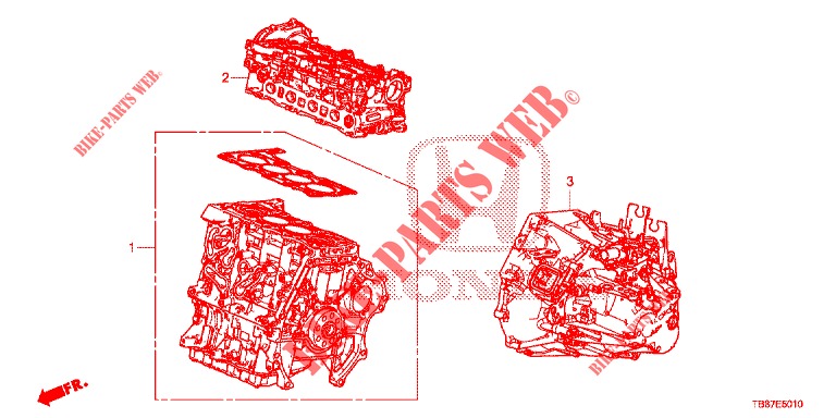 ENGINE ASSY./TRANSMISSION  ASSY. (DIESEL) for Honda CIVIC TOURER DIESEL 1.6 EXGT 5 Doors 6 speed manual 2014
