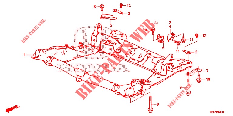 FRONT SUB FRAME  for Honda CIVIC TOURER DIESEL 1.6 EXGT 5 Doors 6 speed manual 2014