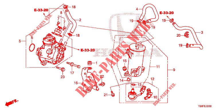 HIGH PRESSURE PUMP (DIESEL) for Honda CIVIC TOURER DIESEL 1.6 EXGT 5 Doors 6 speed manual 2014