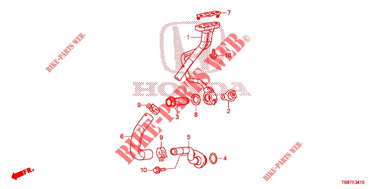 OIL PIPE OF TURBOCHARGER (DIESEL) for Honda CIVIC TOURER DIESEL 1.6 EXGT 5 Doors 6 speed manual 2014