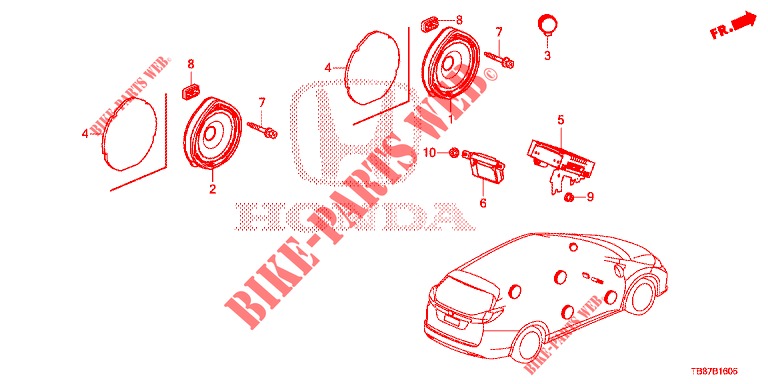 ANTENNA/SPEAKER  for Honda CIVIC TOURER DIESEL 1.6 LIFESTYLE 5 Doors 6 speed manual 2014