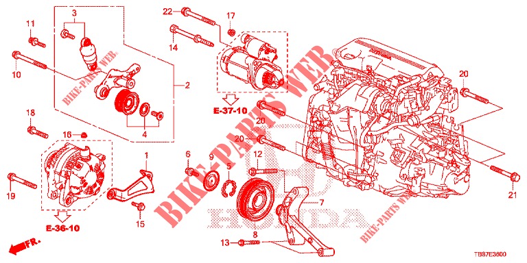 AUTO TENSIONER (DIESEL) for Honda CIVIC TOURER DIESEL 1.6 LIFESTYLE 5 Doors 6 speed manual 2014