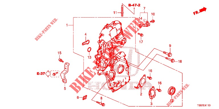 CHAIN CASE (DIESEL) for Honda CIVIC TOURER DIESEL 1.6 LIFESTYLE 5 Doors 6 speed manual 2014