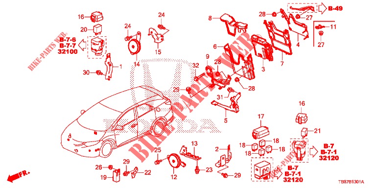 CONTROL UNIT (COMPARTIMENT MOTEUR) (1) (DIESEL) for Honda CIVIC TOURER DIESEL 1.6 LIFESTYLE 5 Doors 6 speed manual 2014