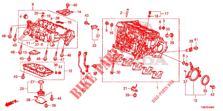 CYLINDER BLOCK/OIL PAN (DIESEL) for Honda CIVIC TOURER DIESEL 1.6 LIFESTYLE 5 Doors 6 speed manual 2014