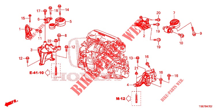 ENGINE MOUNTS (DIESEL) for Honda CIVIC TOURER DIESEL 1.6 LIFESTYLE 5 Doors 6 speed manual 2014