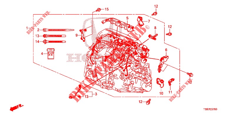 ENGINE WIRE HARNESS (DIESEL) for Honda CIVIC TOURER DIESEL 1.6 LIFESTYLE 5 Doors 6 speed manual 2014