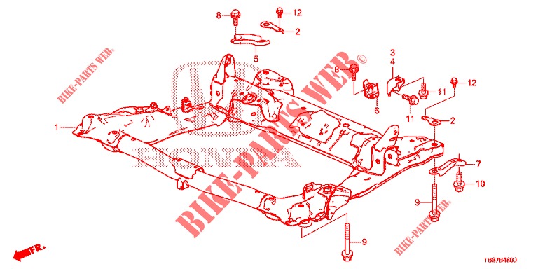 FRONT SUB FRAME  for Honda CIVIC TOURER DIESEL 1.6 LIFESTYLE 5 Doors 6 speed manual 2014