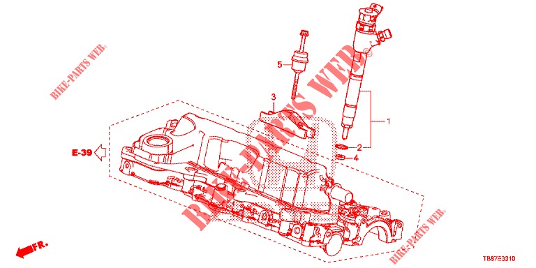 FUEL INJECTOR (DIESEL) for Honda CIVIC TOURER DIESEL 1.6 LIFESTYLE 5 Doors 6 speed manual 2014