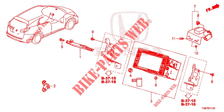 NAVI ATTACHMENT KIT  for Honda CIVIC TOURER DIESEL 1.6 LIFESTYLE 5 Doors 6 speed manual 2014