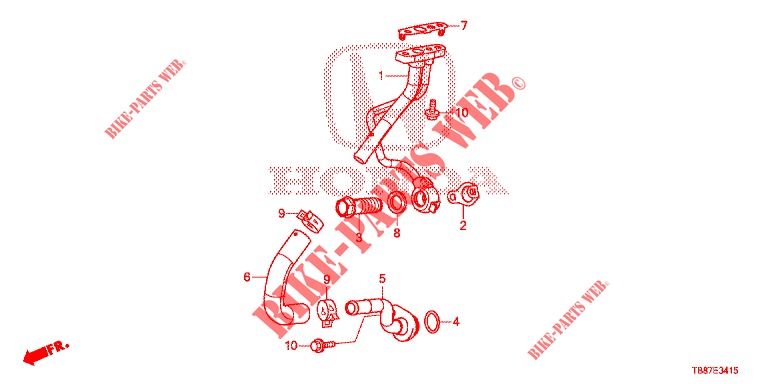 OIL PIPE OF TURBOCHARGER (DIESEL) for Honda CIVIC TOURER DIESEL 1.6 LIFESTYLE 5 Doors 6 speed manual 2014