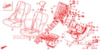 REAR SEAT/SEATBELT (G.) for Honda CIVIC TOURER DIESEL 1.6 S 5 Doors 6 speed manual 2014