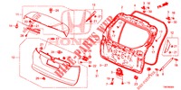 TAILGATE PANEL (2D)  for Honda CIVIC TOURER DIESEL 1.6 SE 5 Doors 6 speed manual 2014