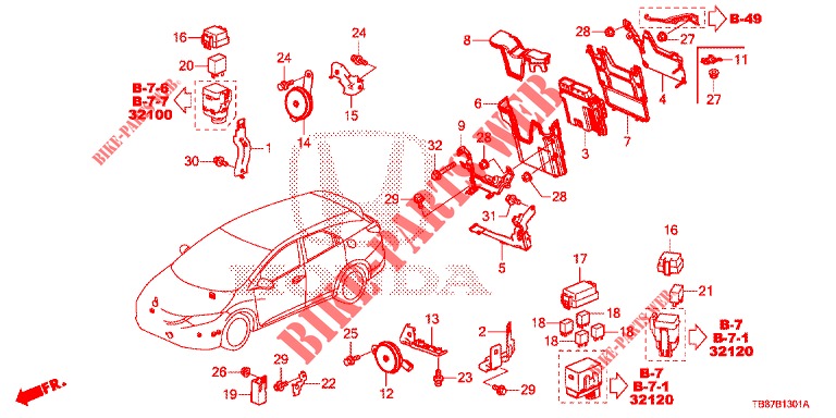 CONTROL UNIT (COMPARTIMENT MOTEUR) (1) (DIESEL) for Honda CIVIC TOURER DIESEL 1.6 SE 5 Doors 6 speed manual 2014