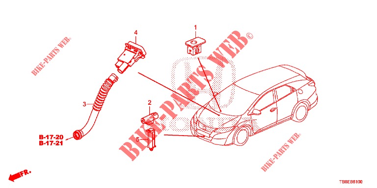AIR CONDITIONER (CAPTEUR) for Honda CIVIC TOURER DIESEL 1.6 ES 5 Doors 6 speed manual 2015