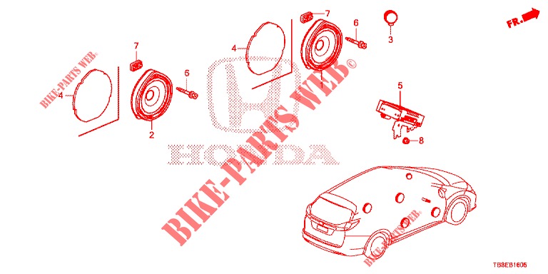 ANTENNA/SPEAKER  for Honda CIVIC TOURER DIESEL 1.6 ES 5 Doors 6 speed manual 2015