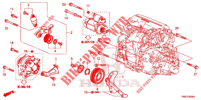 AUTO TENSIONER (DIESEL) for Honda CIVIC TOURER DIESEL 1.6 ES 5 Doors 6 speed manual 2015
