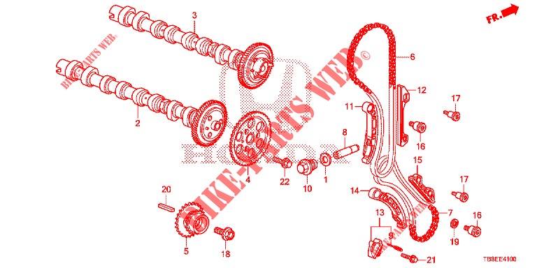 CAMSHAFT/CAM CHAIN (DIESEL) for Honda CIVIC TOURER DIESEL 1.6 ES 5 Doors 6 speed manual 2015
