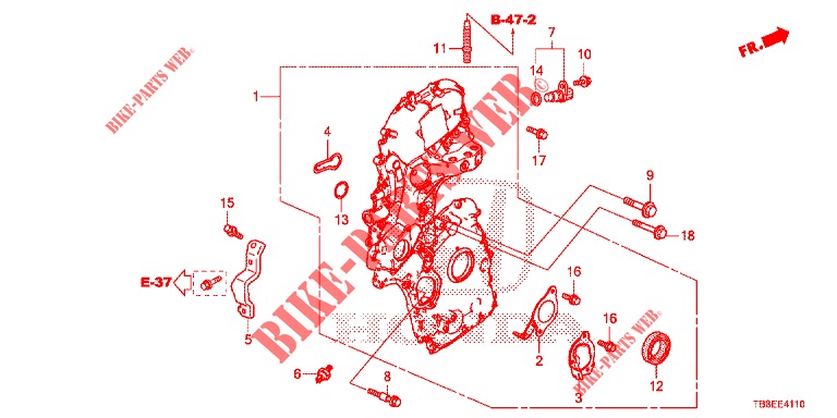 CHAIN CASE (DIESEL) for Honda CIVIC TOURER DIESEL 1.6 ES 5 Doors 6 speed manual 2015