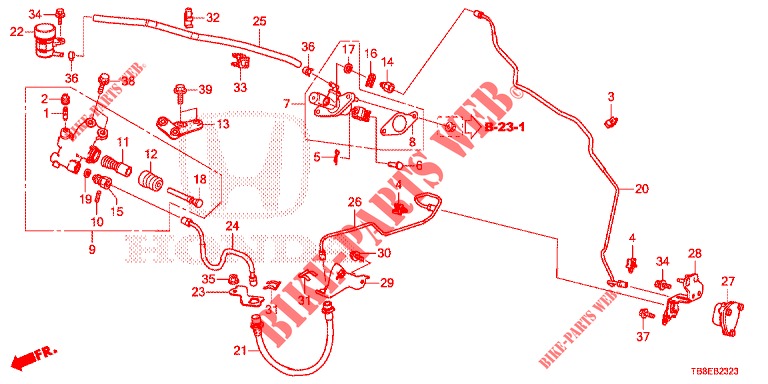 CLUTCH MASTER CYLINDER (RH) (DIESEL) for Honda CIVIC TOURER DIESEL 1.6 ES 5 Doors 6 speed manual 2015
