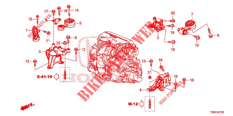ENGINE MOUNTS (DIESEL) for Honda CIVIC TOURER DIESEL 1.6 ES 5 Doors 6 speed manual 2015