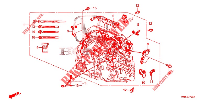 ENGINE WIRE HARNESS (DIESEL) for Honda CIVIC TOURER DIESEL 1.6 ES 5 Doors 6 speed manual 2015