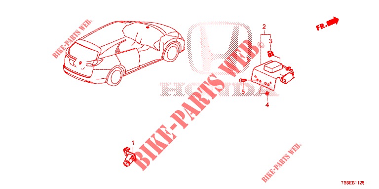 GPS ANTENNA / CAMERA REAR VIEW for Honda CIVIC TOURER DIESEL 1.6 ES 5 Doors 6 speed manual 2015