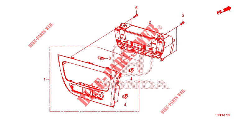 HEATER CONTROL (RH) for Honda CIVIC TOURER DIESEL 1.6 ES 5 Doors 6 speed manual 2015