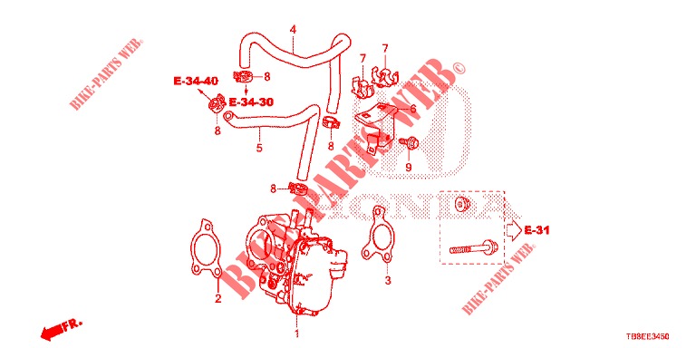 HIGH PRESSURE GAS RECIRCULATION RECOVERY VALVE (DIESEL) for Honda CIVIC TOURER DIESEL 1.6 ES 5 Doors 6 speed manual 2015