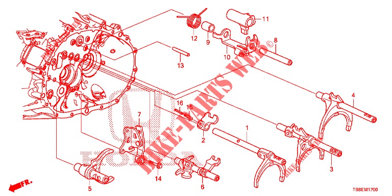 SHIFT FORK/SETTING SCREW (DIESEL) for Honda CIVIC TOURER DIESEL 1.6 ES 5 Doors 6 speed manual 2015