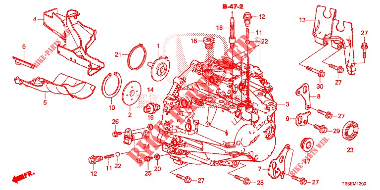 TRANSMISSION CASE (DIESEL) for Honda CIVIC TOURER DIESEL 1.6 ES 5 Doors 6 speed manual 2015