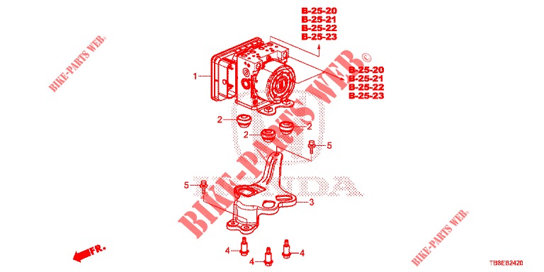 VSA MODULATOR (RH)('00 )  for Honda CIVIC TOURER DIESEL 1.6 ES 5 Doors 6 speed manual 2015