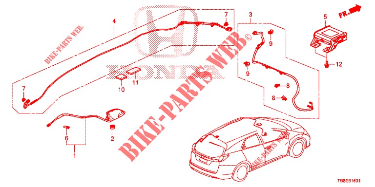 ANTENNA/SPEAKER (RH) for Honda CIVIC TOURER DIESEL 1.6 EX 5 Doors 6 speed manual 2015