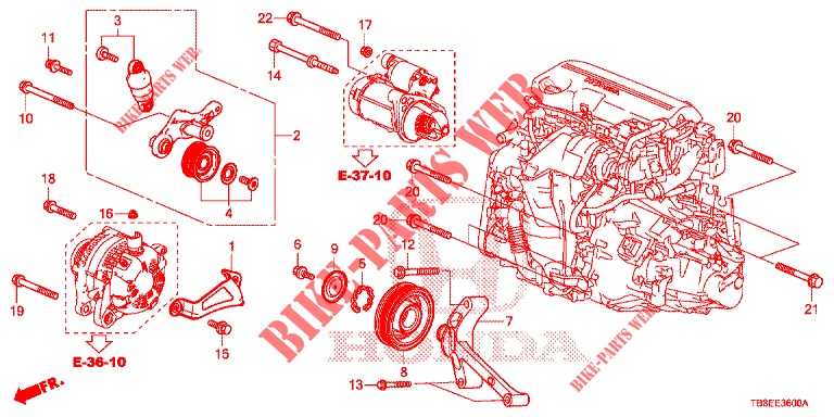 AUTO TENSIONER (DIESEL) for Honda CIVIC TOURER DIESEL 1.6 EX 5 Doors 6 speed manual 2015