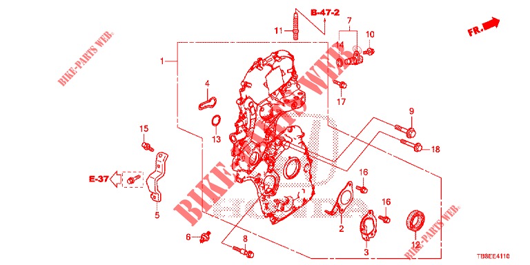 CHAIN CASE (DIESEL) for Honda CIVIC TOURER DIESEL 1.6 EX 5 Doors 6 speed manual 2015