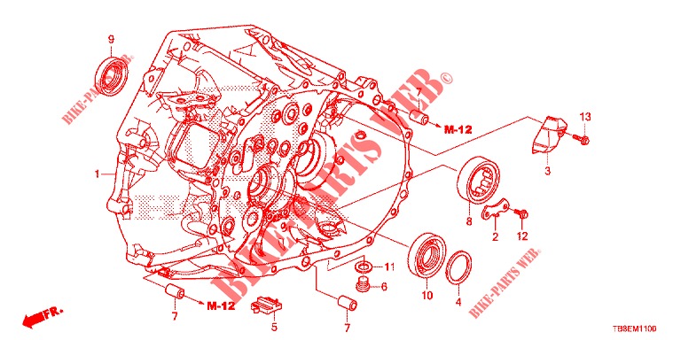 CLUTCH HOUSING (DIESEL) for Honda CIVIC TOURER DIESEL 1.6 EX 5 Doors 6 speed manual 2015
