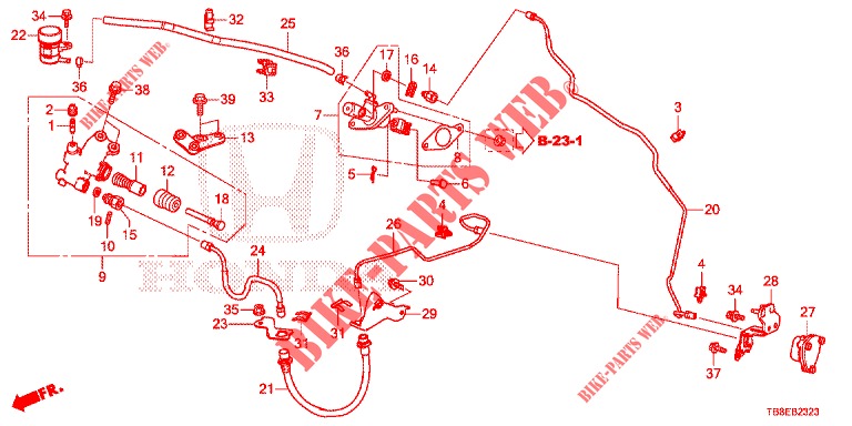 CLUTCH MASTER CYLINDER (RH) (DIESEL) for Honda CIVIC TOURER DIESEL 1.6 EX 5 Doors 6 speed manual 2015