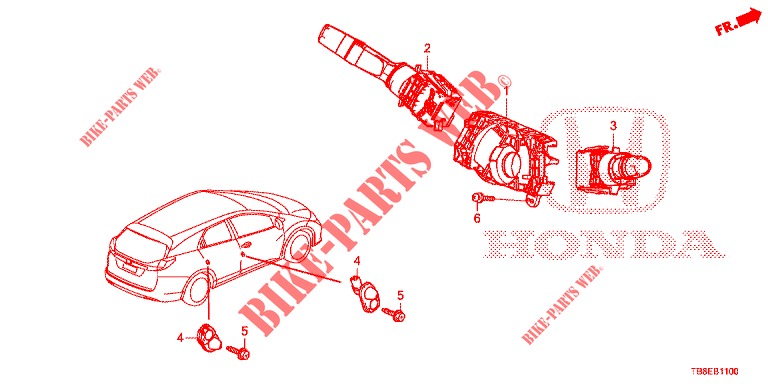 COMBINATION SWITCH  for Honda CIVIC TOURER DIESEL 1.6 EX 5 Doors 6 speed manual 2015