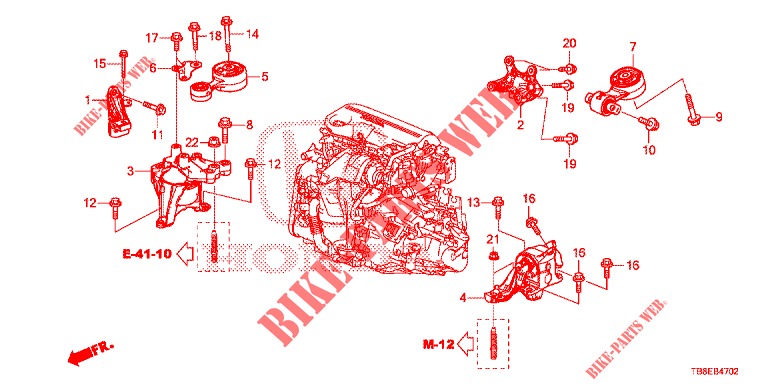 ENGINE MOUNTS (DIESEL) for Honda CIVIC TOURER DIESEL 1.6 EX 5 Doors 6 speed manual 2015