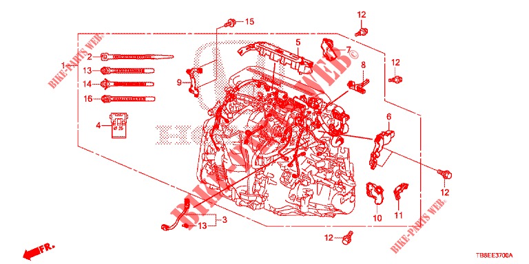 ENGINE WIRE HARNESS (DIESEL) for Honda CIVIC TOURER DIESEL 1.6 EX 5 Doors 6 speed manual 2015
