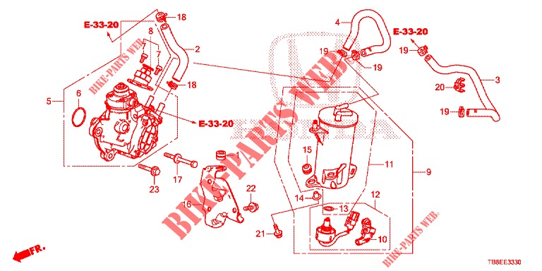 HIGH PRESSURE PUMP (DIESEL) for Honda CIVIC TOURER DIESEL 1.6 EX 5 Doors 6 speed manual 2015