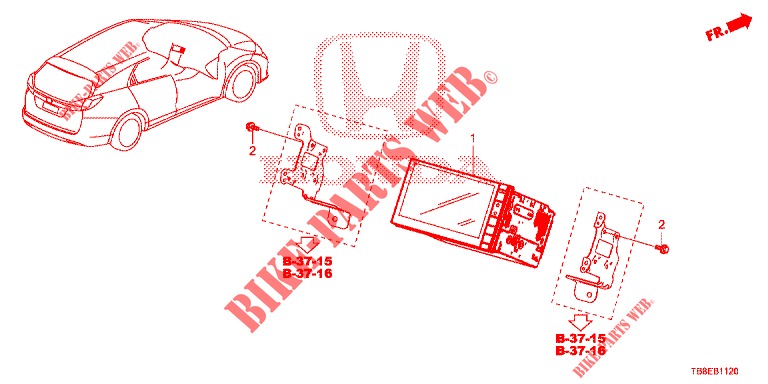 NAVI ATTACHMENT KIT  for Honda CIVIC TOURER DIESEL 1.6 EX 5 Doors 6 speed manual 2015
