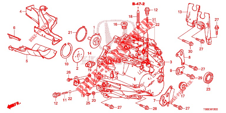 TRANSMISSION CASE (DIESEL) for Honda CIVIC TOURER DIESEL 1.6 EX 5 Doors 6 speed manual 2015