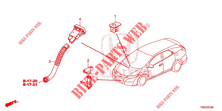 AIR CONDITIONER (CAPTEUR) for Honda CIVIC TOURER DIESEL 1.6 EXGT 5 Doors 6 speed manual 2015