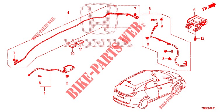 ANTENNA/SPEAKER (RH) for Honda CIVIC TOURER DIESEL 1.6 EXGT 5 Doors 6 speed manual 2015