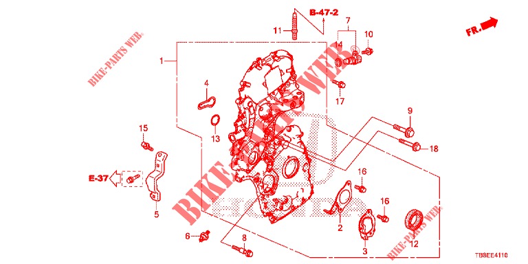 CHAIN CASE (DIESEL) for Honda CIVIC TOURER DIESEL 1.6 EXGT 5 Doors 6 speed manual 2015