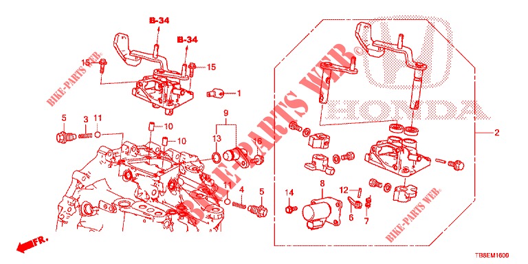 CHANGE LEVER (DIESEL) for Honda CIVIC TOURER DIESEL 1.6 EXGT 5 Doors 6 speed manual 2015